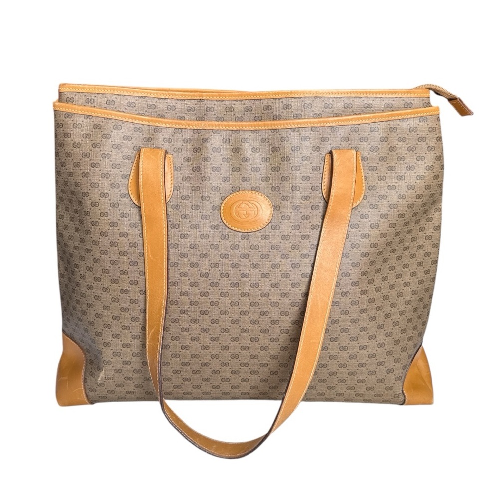 Gucci Micro GG Vintage PVC Leather Shoulder Tote - Picture 2 of 16